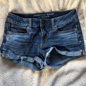 AE denim shorts
